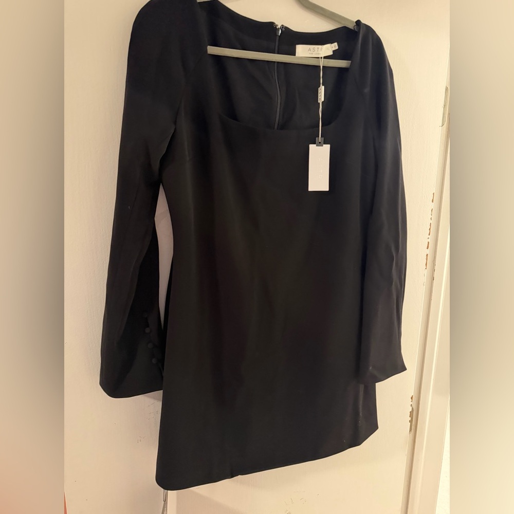 ASTR Black Mini Shift Dress